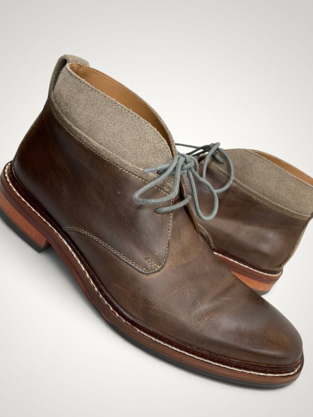 Cole Haan Chamberlain Men's Brown Leather Suede Chukka Boots 8.5 M Casual Dress
